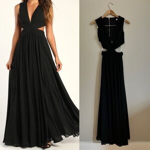 NWOT Vivid Imagination Black Cutout Maxi Dress